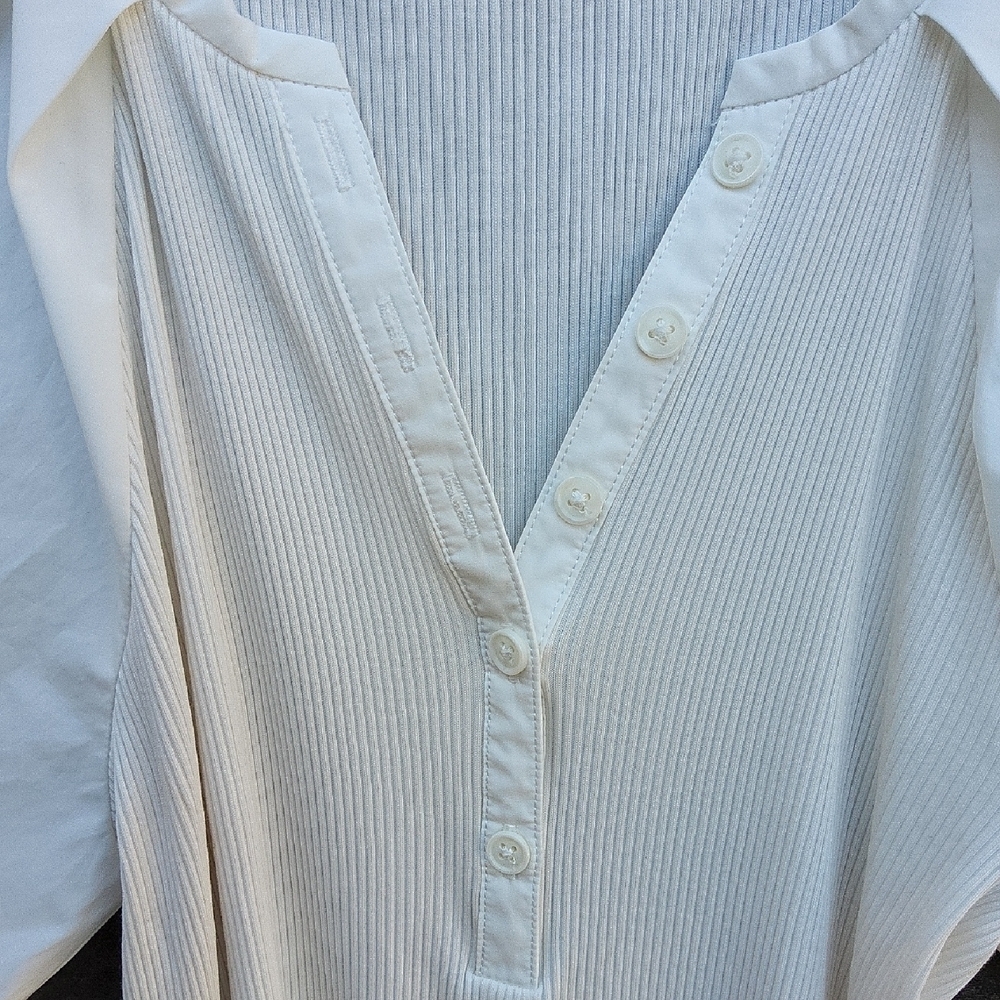 10 Crosby Derek Lam White Blouse Size Medium - Picture 4 of 9